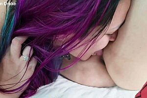 Char AznaBle FUCKS Big Butt Purple Hair Girl! Rimjob and Balloon Tits Cum Explosion!