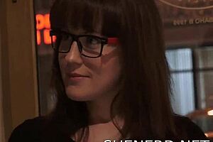 Teen Glasses Girl Rabbit Toy Stuffed In Tight Cunt For Rough Orgasm Explosion!