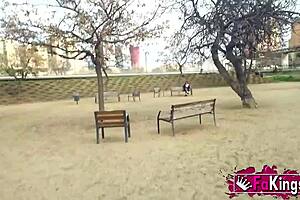 mei sucks random dude cock while fucked public outdoor cowgirl riding