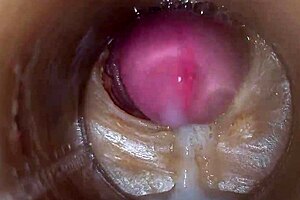 precum leaking in my pussy camera shoved deep in vag 4k