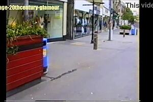 elizabeth hogben flashes hairy pussy on public british outdoor tour