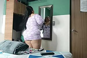 roommate dresses hot for boyfriend but fucks me first squirting facial!