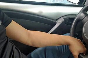 Holy Fuck! Neighbor's Wife Pays with Deepthroat Car Blowjob Ride!