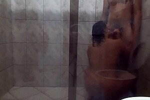 part1 bathroom sex with huge ass couple big dick