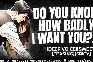 Audio roleplay boyfriend eats pussy for dinner with male moans