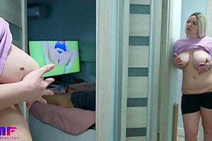 stepdaughter big natural tits spies stepdad jerking part 4 😏🔥