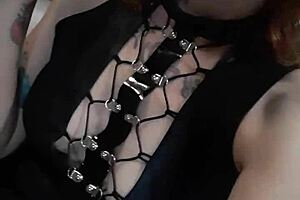 Skinny latina smokes sexy cigarette in lingerie solo