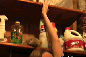 my cute neighbor teases slim body plays with shaved pussy