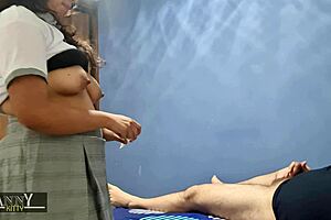 sweet student skips school to fuck best friend's boyfriend in bedroom cowgirl