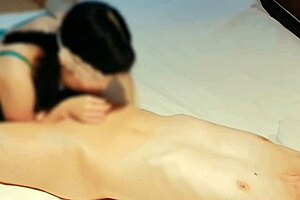 sexy japanese wife in green lingerie milks cum with blowjob homemade