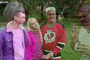 while czech beauty lovita fate gets tag teamed outdoors by best friends, who lasts longer