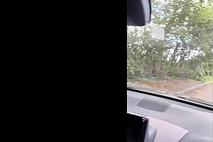 public layby wank tempts van guys to spy housewife orgasm?