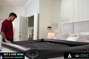 Cute Ebony Ameena Green Slippery Nuru Massage Boyfriend