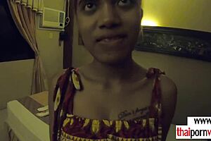 petite asian teen relaxes bent over big white cock doggystyle