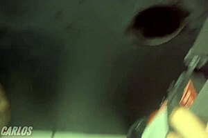 Me and redhead friend suck gloryhole cocks at swing house while cuck films.