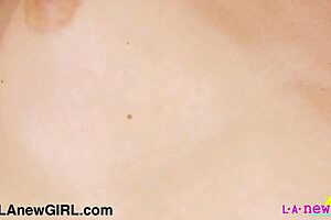 Hey adorable blonde milf shows off her perfect petite shape on sofa 😍✨