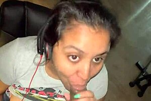 Stepbro Busts Cumshot Facial on Homework Girl's Pretty Face