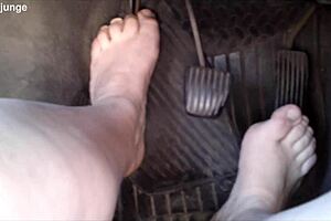 Zeraphine73's best feet socks toes in car outdoors!