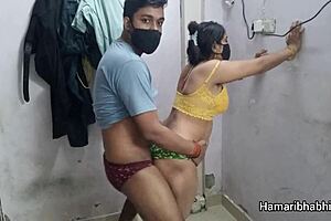 indian bhabhi in pink silk saree gets fucked hard by hubby.