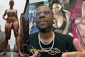 giant futa snow white rides huge cock cums everywhere in alley chun li style