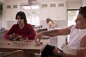 poker bet costs boyfriend his girlfriend to rough interracial fuck