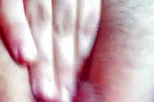 close-up latina in purple lingerie fingering her wet pussy nonstop?