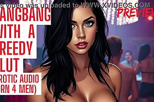 so this innocent teen gets gangbanged hard and covered in cum... wild audio ride