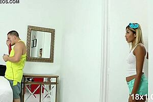 xxx step-sis seduces boxer bro for hardcore facial cumshot