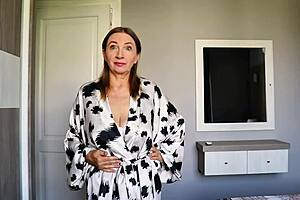 Hey, this busty mature futanari milf teaches you how to handle her big natural tits passion right.