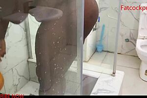 he spies on stepmom bathing then pounds her big ass in full scene