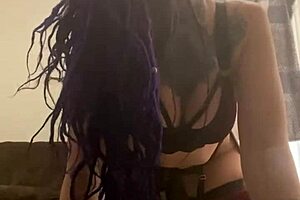 Purple dreads latina takes rough bbc from black master!