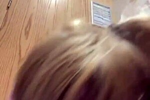 Blonde shaves pussy then fingers to crazy public orgasm quickie.
