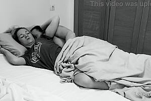 Horny Blonde Milf Spooned To Orgasm By Husband