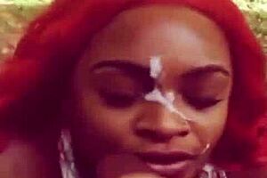 redhead ebony slut deepthroats law student then public park blowbang