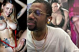 imagine this big breast trans blonde slut erupting cum from her throbbing girl cock after teasing handjob