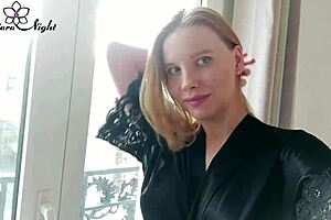 horny french teen babe fingers hairy pussy close-up for paris lover