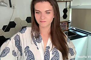 Hot Stepmom Caught with Wet Cum Cock by Stepson!