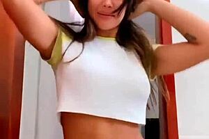 young big tit brunette babe shakes big ass in funk