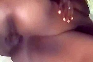 cute black girlfriend almost caught doggystyle pussy licked shaved wet
