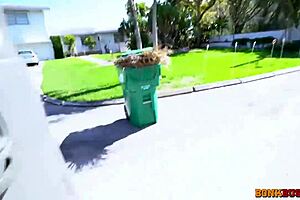 alexis andrews shakes big booty as stripper rides hard on bus