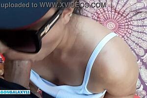 i flash my natural tits outdoors then give sloppy pov deepthroat in the forest damn