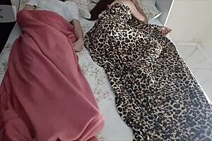 Submissive Young Neighbor Shares Bed With Old Man For Handjob Cum On Ass