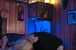 mature couple dives into holiday pussy licking vibrator fun