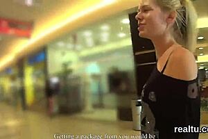 ravishing czech teen, tempted in shop to strip and take hardcore pov pounding?