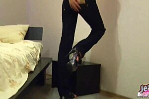 Skinny Teen Slips Tight Jeans Panties Off