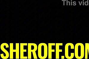 Thick big tits Colombian slut soaked in hot piss during intense POV close-up face fucking