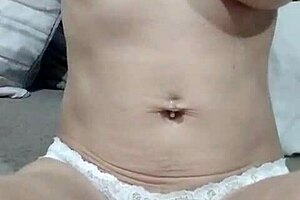 hey check out this latina wife undressin' her natural tits alone