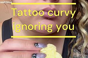 Free Curvy Tattooed Fetish Girl Ignores You Big Natural Tits Mommy Slut