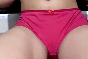 Petite Teen Solo Fingers Tight Pussy Craving Monster Cock Underwear