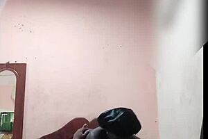 Hidden cam catches my wife's big black cock friend